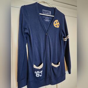 Marvel Blue Cardigan with Pockets